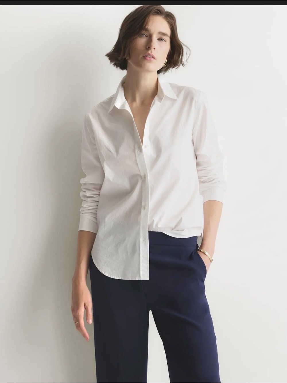 NWT Quince Organic Cotton Poplin Long Sleeve
